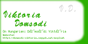 viktoria domsodi business card